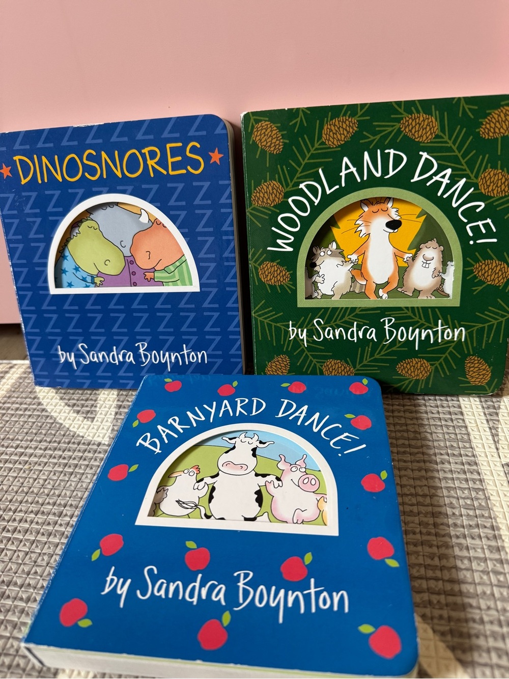 Sandra Boynton Board Book Set — Barnyard Dance!, Woodland Dance!, Dinosnores